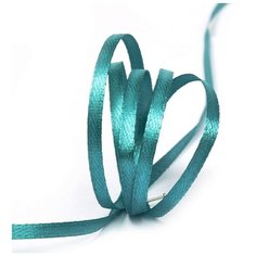 Лента атласная 1/8 (3мм) цв.3154 сине-зеленый IDEAL уп.100 м