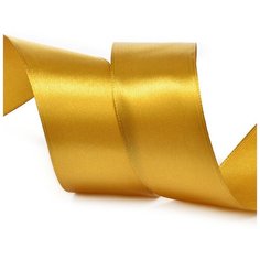 Лента атласная 1 1/2 (38мм) цв.3023 т.золотой IDEAL уп.27,4 м
