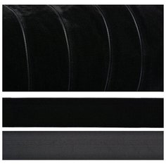 Лента бархатная TBY.LB1503 нейлон шир.15мм цв.черный уп.20м Ideal