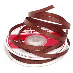 Лента Ideal репсовая в рубчик шир.6мм цв. 870 (5119) тепл.коричневый уп.22,85м