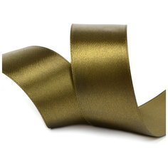 Лента атласная 1 1/2 (38мм) цв.3151 хаки IDEAL уп.27,4 м