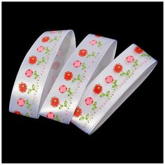 Лента атласная с рисунком TBY.LDA1522 шир.25мм уп.10м Ideal