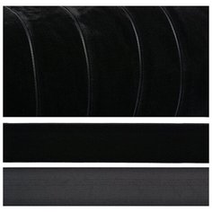 Лента бархатная TBY.LB2503 нейлон шир.25мм цв.черный уп.20м Ideal