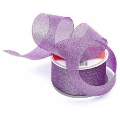 Лента IDEAL с люрексом ТВ-ЛЮР шир.50мм цв.103 фиолетовый уп.22,85 м