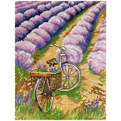 Кристальная мозаика Фрея "Лавандовое поле", 40*30 см (ALVR-144)