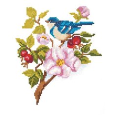 Кристальная мозаика Фрея "Синяя птичка", 25*20 см (ALVR-02 058)