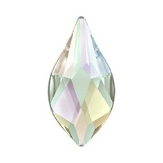Стразы неклеевые Swarovski Crystal AB, 10*8 мм, кристалл, 8 шт, в пакете, перламутр