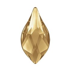 Стразы неклеевые Swarovski Crystal AB, 10*8 мм, кристалл, 8 шт, в пакете, светлое золото