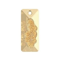 Подвеска Swarovski Crystal AB, 26*10 мм, кристалл, 1 шт, в пакете, светлое золото