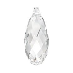 Подвески Swarovski Crystal, 13*6,5 мм, кристалл, 6 шт, в пакете, белый