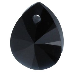 Подвески Swarovski цветные, 12*8,5 мм, кристалл, 6 шт, в пакете, черный