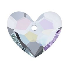 Подвеска Swarovski Crystal AB, 28*24,5 мм, кристалл, 1 шт, в пакете, перламутр