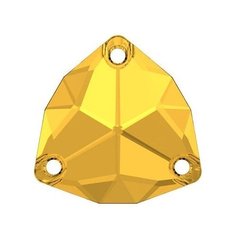 Стразы Swarovski цветные, 16*16 мм, кристалл, 3 шт, в пакете, яркий желтый