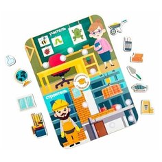 WoodlandToys Сортер с липучками "Профессии" Учитель и строитель