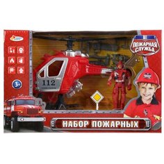 Игровой набор Играем вместе Пожарный, с вертолетом и аксессуарами, 19*13*2 см (1903Y011-R)