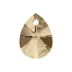 Подвески Swarovski Crystal AB, 12*8,5 мм, кристалл, 6 шт, в пакете, светлое золото