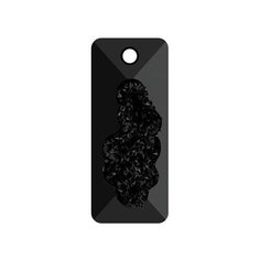 Подвеска Swarovski цветная, 26*10 мм, кристалл, 1 шт, в пакете, черный