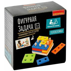 Головоломка-сортер Bondibon из дерева, "Фигурная задача" (ВВ4862)
