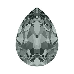 Стразы Swarovski цветные, 18*13 мм, кристалл, 4 шт, в пакете, светлый серый