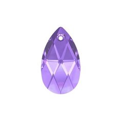 Подвески Swarovski цветные, 16*10 мм, кристалл, 6 шт, в пакете, светлый фиолетовый