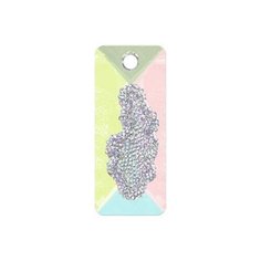 Подвеска Swarovski Crystal AB, 26*10 мм, кристалл, 1 шт, в пакете, перламутр