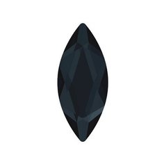 Стразы неклеевые Swarovski цветные, 14*6 мм, кристалл, 6 шт, в пакете, черный