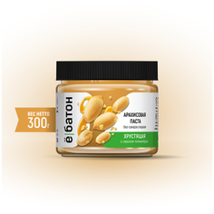 Арахисовая паста хрустящая С сиропом топинамбура, 300г Ё|батон