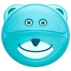 Тарелка с разделением Canpol babies Animals, 9+ месяцев, цвет: голубой, форма: мишка (250989493)
