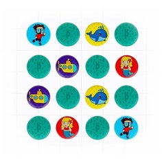 Стикеры для ванны Жирафики "Мемо-Водный мир", 6 см, 15 картинок, 30 шт (939835)