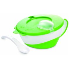 Миска с ложкой Canpol babies Little cow, 9+ месяцев, цвет зеленый (250930172)