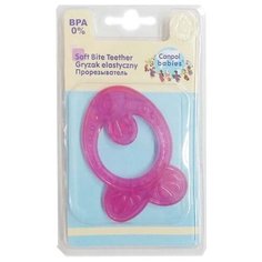 Прорезыватель Canpol babies мягкий, 0+ (13/109), цвет: розовый, форма: слоник (250930419)