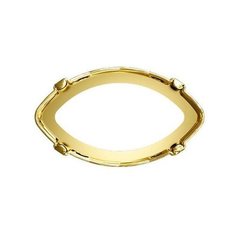 Оправа для страз Swarovski gold, 18*10,5 мм, металл, 2 шт, в пакете (4775/S)