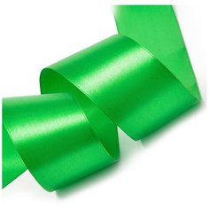 Лента атласная 2 (50мм) цв.3042 зеленый IDEAL уп.27,4 м