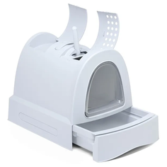 Туалет для кошек закрытый Imac Zuma, морозный голубой, 40*56*42,5 см