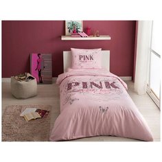 Постельное белье Tac Pink Евро розовый