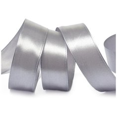 Лента атласная 1 (25мм) цв.3170 т.серый IDEAL уп.27,4 м