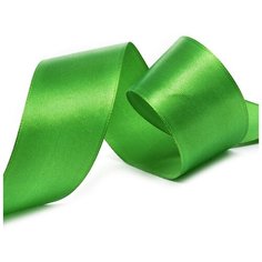 Лента атласная 1 1/2 (38мм) цв.3042 зеленый IDEAL уп.27,4 м