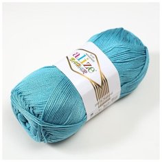 Пряжа ALIZE "Bahar", 100% мерсеризованный хлопок, 260 м*100 г, 128 светло-бирюзовая