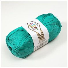 Пряжа ALIZE "Bahar", 100% мерсеризованный хлопок, 260 м*100 г, 610 зеленая бирюза