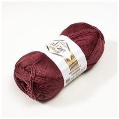 Пряжа ALIZE "Bahar", 100% мерсеризованный хлопок, 260 м*100 г, 470 винная