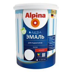 Эмаль акриловая (АК) Alpina Аква Эмаль для радиаторов белая 0.9 л