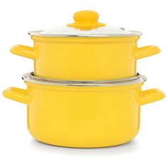 Набор посуды ярко-желтый 2,0л 3,0 л 4 пр ЭСТЕТ