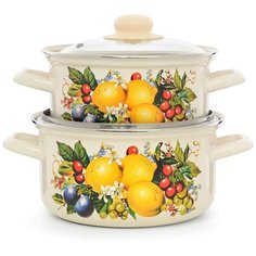 Набор посуды "Изобилие" цилиндрический 2,0 л 3,0 л 4 пр ЭСТЕТ