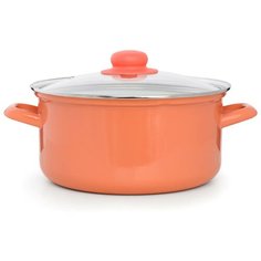 Кастрюля цилиндрическая 4,5 л абрикосовая ЭСТЕТ