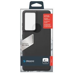 Накладка Deppa Gel Color для Samsung Galaxy S21 Ultra, черный, PET синий