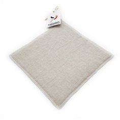 Прихватка из умягченного льна бежевого цвета, 22х22 см Tkano