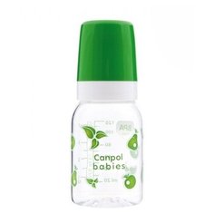 Бутылочка Canpol babies для детей до 3х лет в наборе с соской молочной силиконовой (11/820) 120 мл, цвет: розовый (250930056)