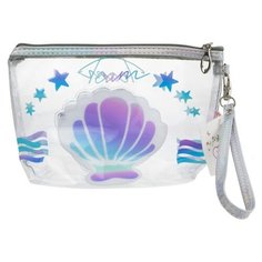 Косметичка Lukky прозрачная, с водой и пайетками, "Ракушка", 15*22 см (Т17841) Lucky