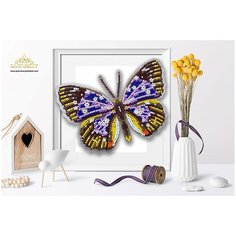 Пластиковая перфорированная основа Благовест 3D, Бабочка Papilio Rumanzovia, 10*12 см (БЛГ.БС-045)