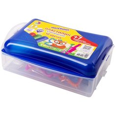 Пластилин Юнландия в боксе, Юнландик в зоопарке, 12 цветов, 130 г, скалка, стек, 7 формочек (105863)